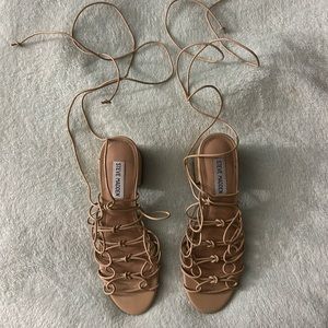 Steve Madden Women’s Illie Tan Lace Up Sandals